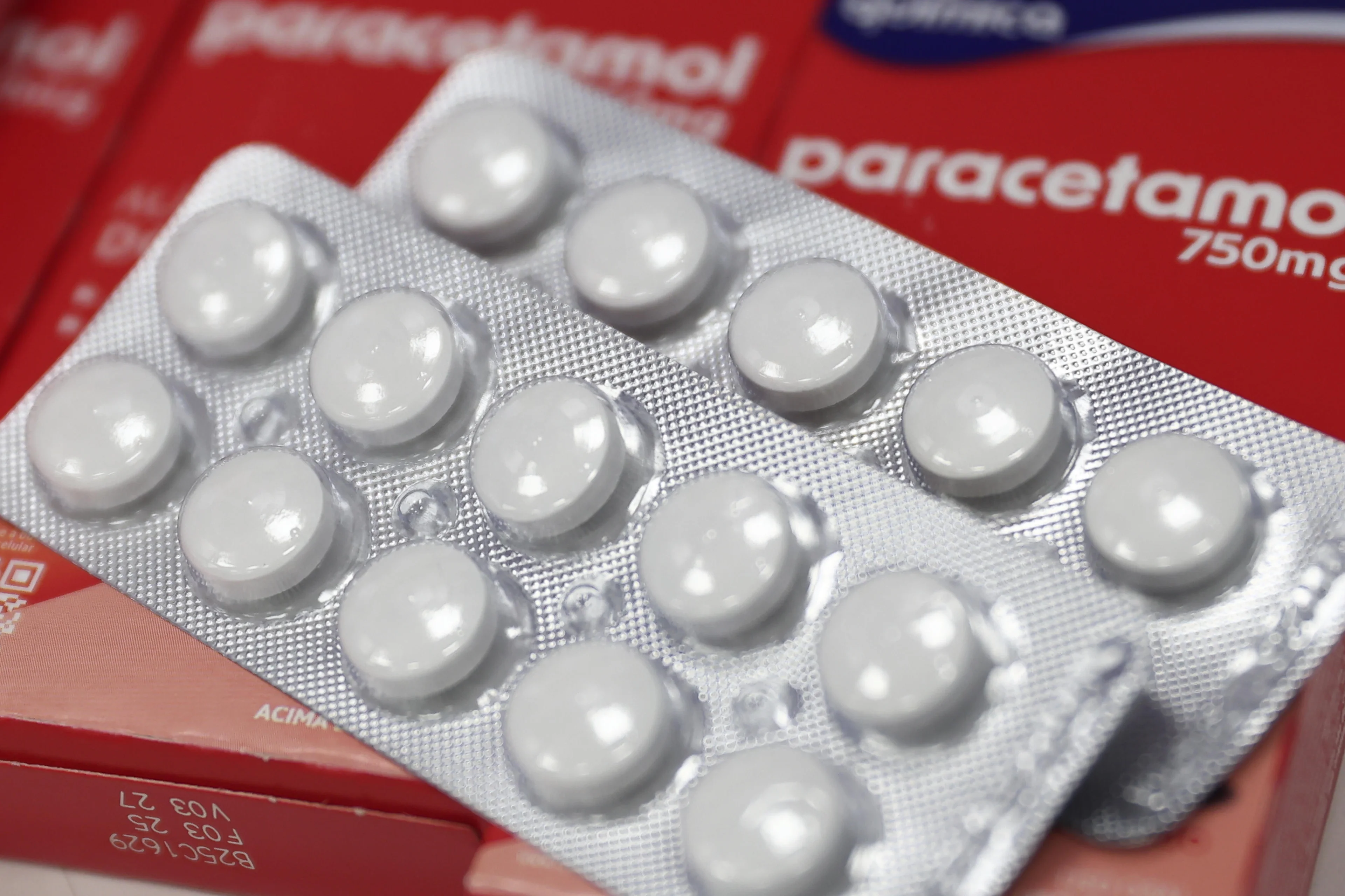 cartelas de paracetamol
