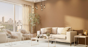 Ambiente com parede bege