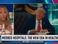 Imagem do vídeo falso que o presidente Donald Trump compartilhou