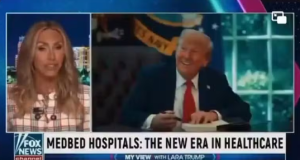 Imagem do vídeo falso que o presidente Donald Trump compartilhou