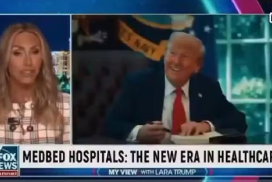 Imagem do vídeo falso que o presidente Donald Trump compartilhou
