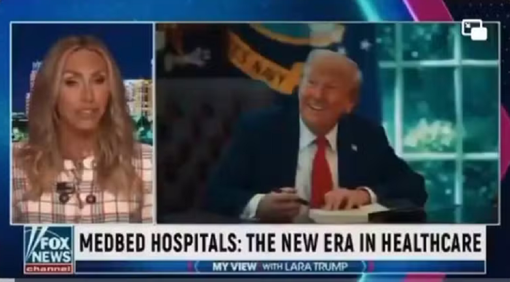 Imagem do vídeo falso que o presidente Donald Trump compartilhou