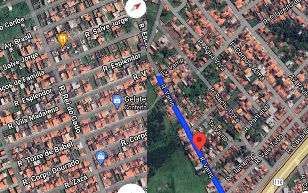 Mapa do bairro Gabriela, em Feira de Santana