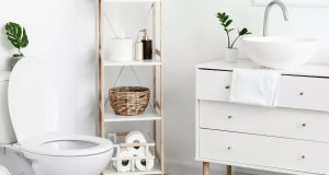 Banheiro limpo e arrumado