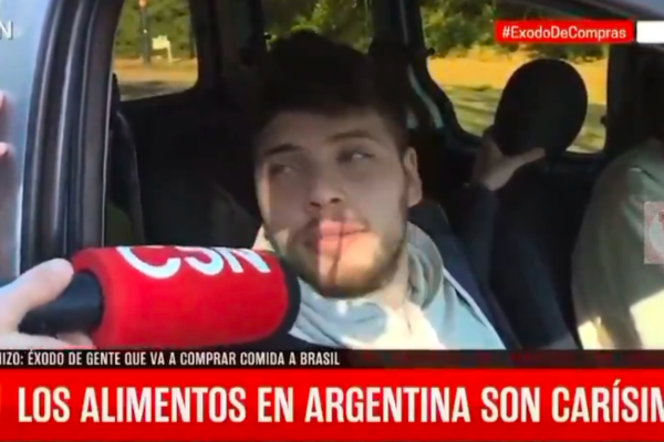 VÍDEO - Argentinos vêm ao Brasil comprar comida: “Sai pela metade do preço”