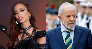 Montagem de fotos de Anitta e Lula