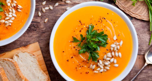 Sopa de abóbora com gengibre