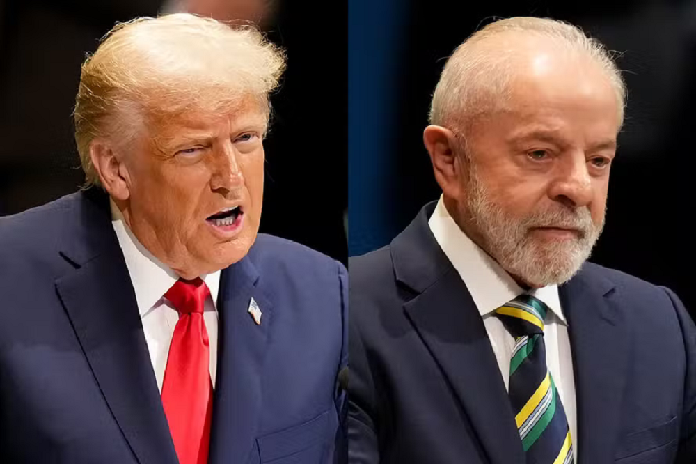 Donald Trump e Luiz Inácio Lula da Silva em montagem de duas fotos