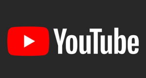 Logo do YouTube em fundo preto