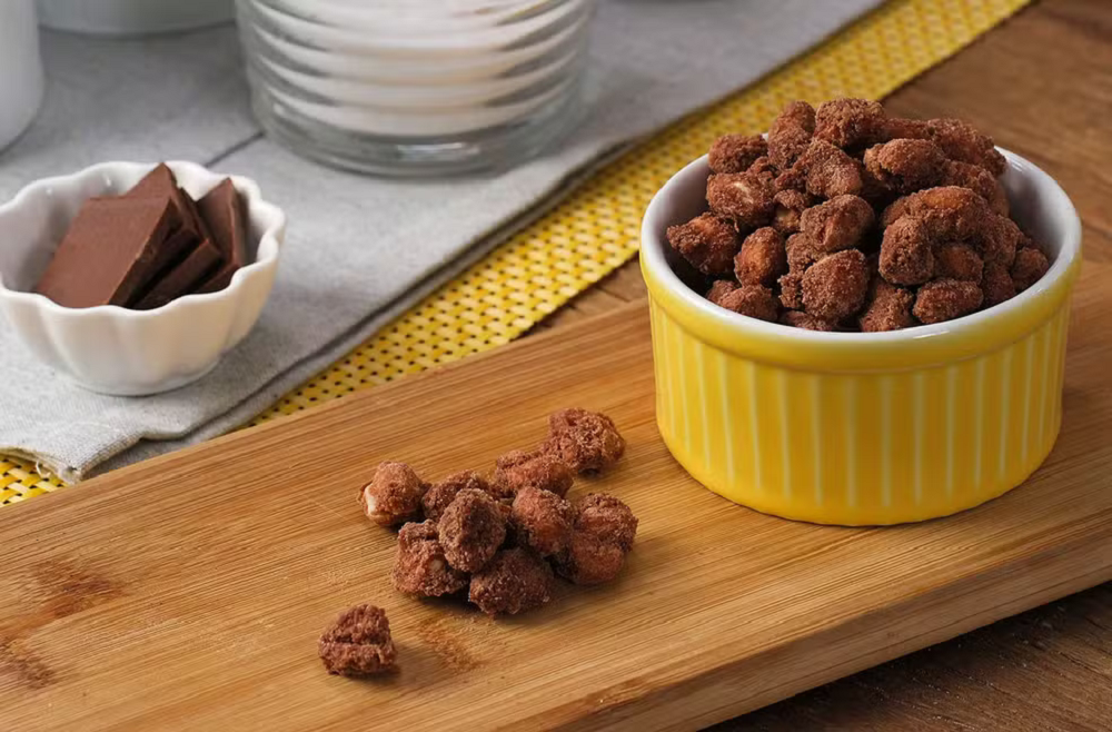 Amendoim salgado com chocolate