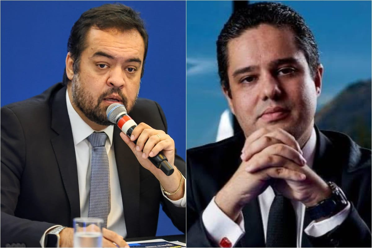 governador Cláudio Castro (PL) e Victor Travancas em moontagem de duas fotos