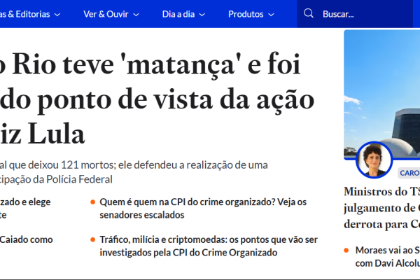 A palavra matança não sai na capa do Estadão. Por Moisés Mendes