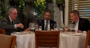 Eduardo Cunha, Arthur Lira e Guilherme Derrite jantando