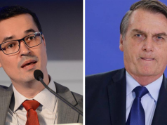 O ex-procurador da Operação Lava-Jato, Deltan Dallagnol (Novo), e o ex-presidente Jair Bolsonaro (PL) em montagem de duas fotos, ambos sérios