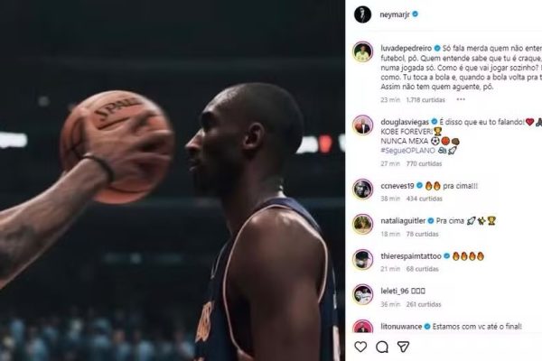 Descontrolado, Neymar posta foto de “Mamba Mentality” e vira piada nas redes