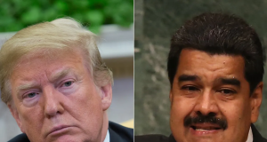 Os presidentes dos EUA e da Venezuela, Donald Trump e Nicolás Maduro, em montagem de duas fotos