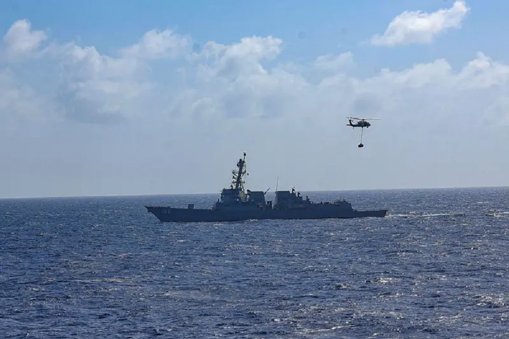 Destróier USS Stockdale (DDG 106) no Mar do Caribe, em 29 de setembro de 2025