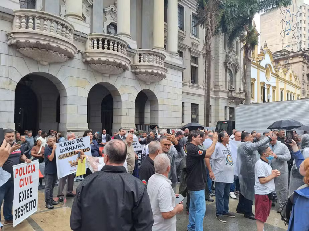 Protesto de policiais em São Paulo 