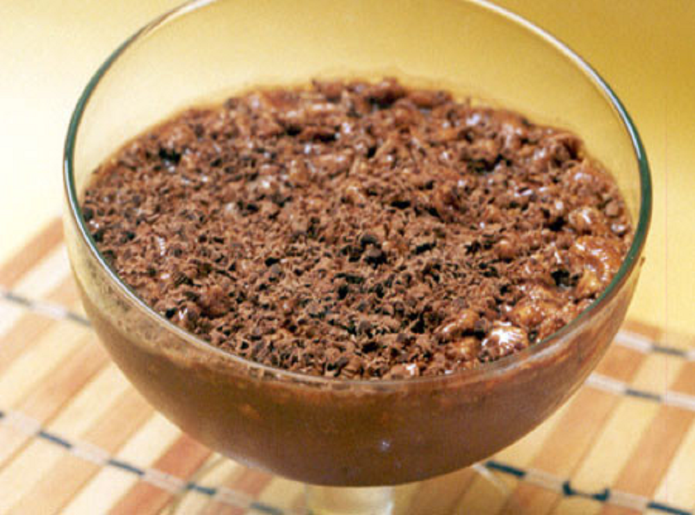 Mousse de chocolate com conhaque