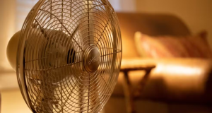 Ventilador com poeira