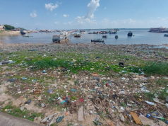 Lixo na orla da Manaus Moderna