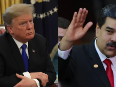 Donald Trump e Nicolás Maduro em montagem de duas fotos