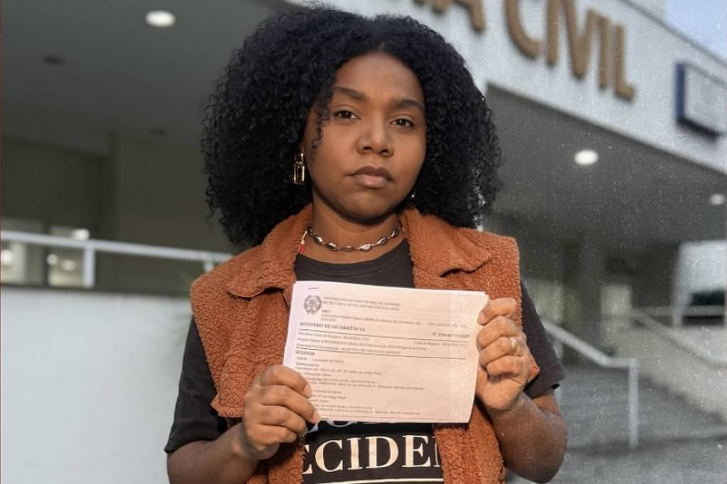 A vereadora Thais Ferreira (Psol) com registro de ocorrência