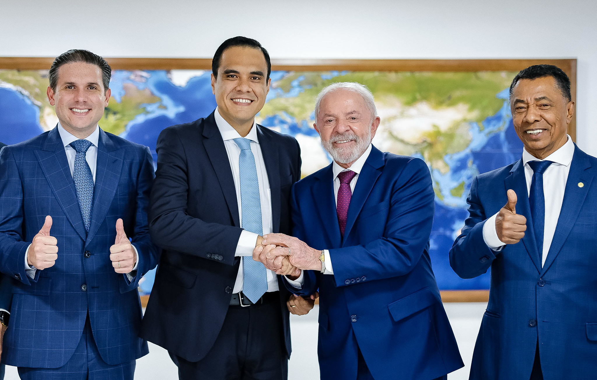 Presidente da República, Luiz Inácio Lula da Silva (PT), durante reunião de indicação de Gustavo Feliciano ao cargo de ministro do Turismo