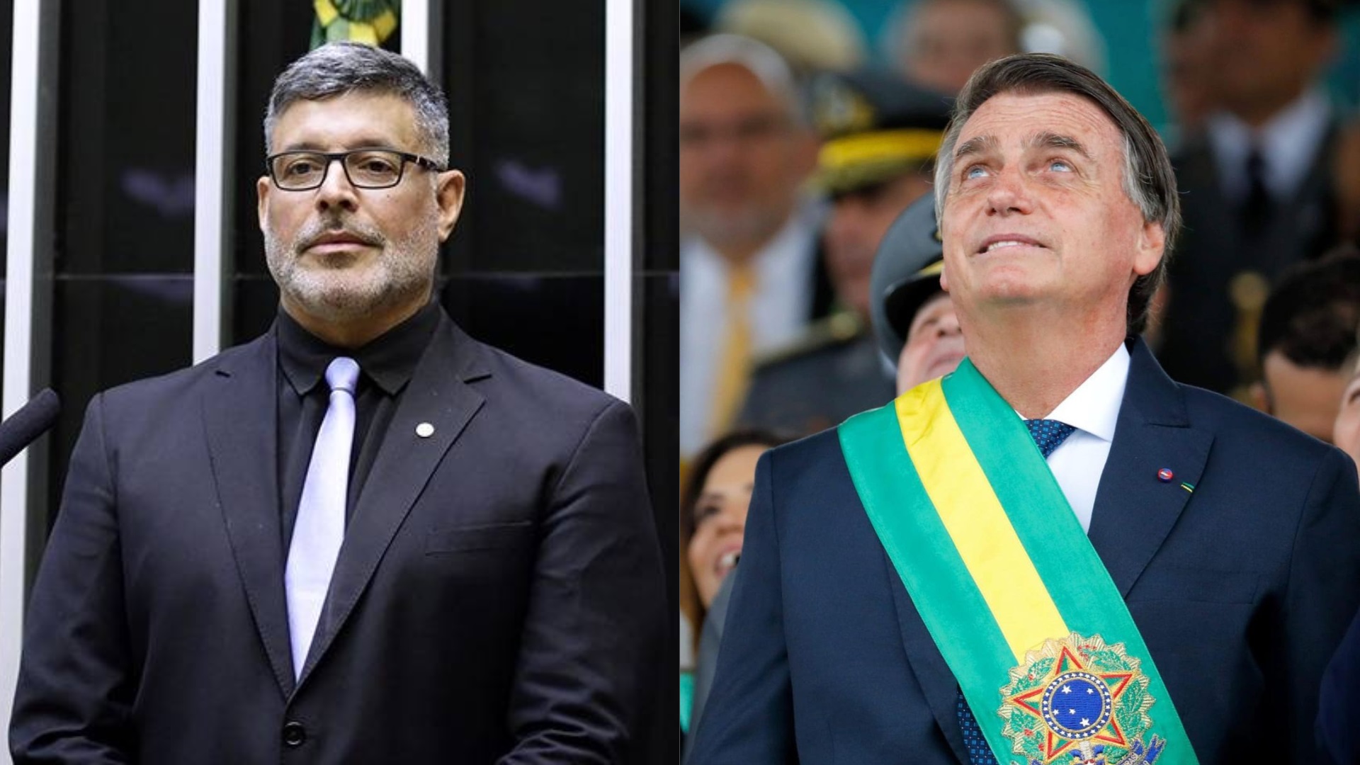 O ex-deputado federal Alexandre Frota e o ex-presidente Jair Bolsonaro (PL) em montagem de duas fotos