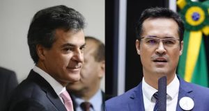 Montagem de fotos dO deputado federal Beto Richa (PSDB-PR) e o ex-procurador da Lava Jato Deltan Dallagnol (Novo-PR)