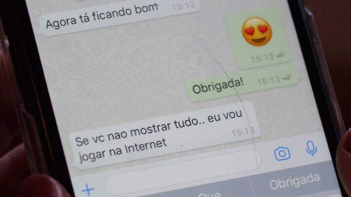 Foto de conversa em celular