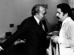 Encontro do então sindicalista Luis Inácio da Silva, o Lula, com o presidente do Senado Petrônio Portela (Arena, partido da direita, na época), em 1978