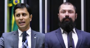 Os deputados Duarte Jr. (PSB-MA) e Paulo Bilynskyj (PL-SP) em montagem de duas fotos