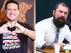 O vice-governador do Maranhão, Felipe Camarão (PT), e o deputado federal Paulo Bilynskyj (PL), em montagem de duas fotos