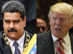 O presidente da Venezuela, Nicolás Maduro, e o presidente dos Estados Unidos, Donald Trump, em montagem de duas fotos
