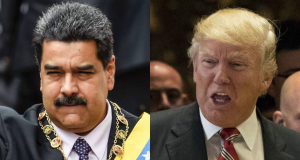 O presidente da Venezuela, Nicolás Maduro, e o presidente dos Estados Unidos, Donald Trump, em montagem de duas fotos