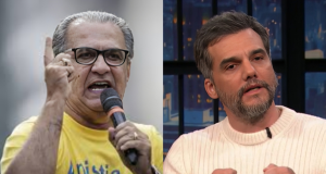 O pastor Silas Malafaia e o ator Wagner Moura em montagem de duas fotos