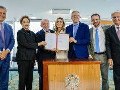 Presidente Lula durante cerimônia de anúncio da Rede Nacional de Hospitais e Serviços Inteligentes do SUS e de assinatura do contrato de empréstimo do NDB para implantação do primeiro Hospital Inteligente do Brasil