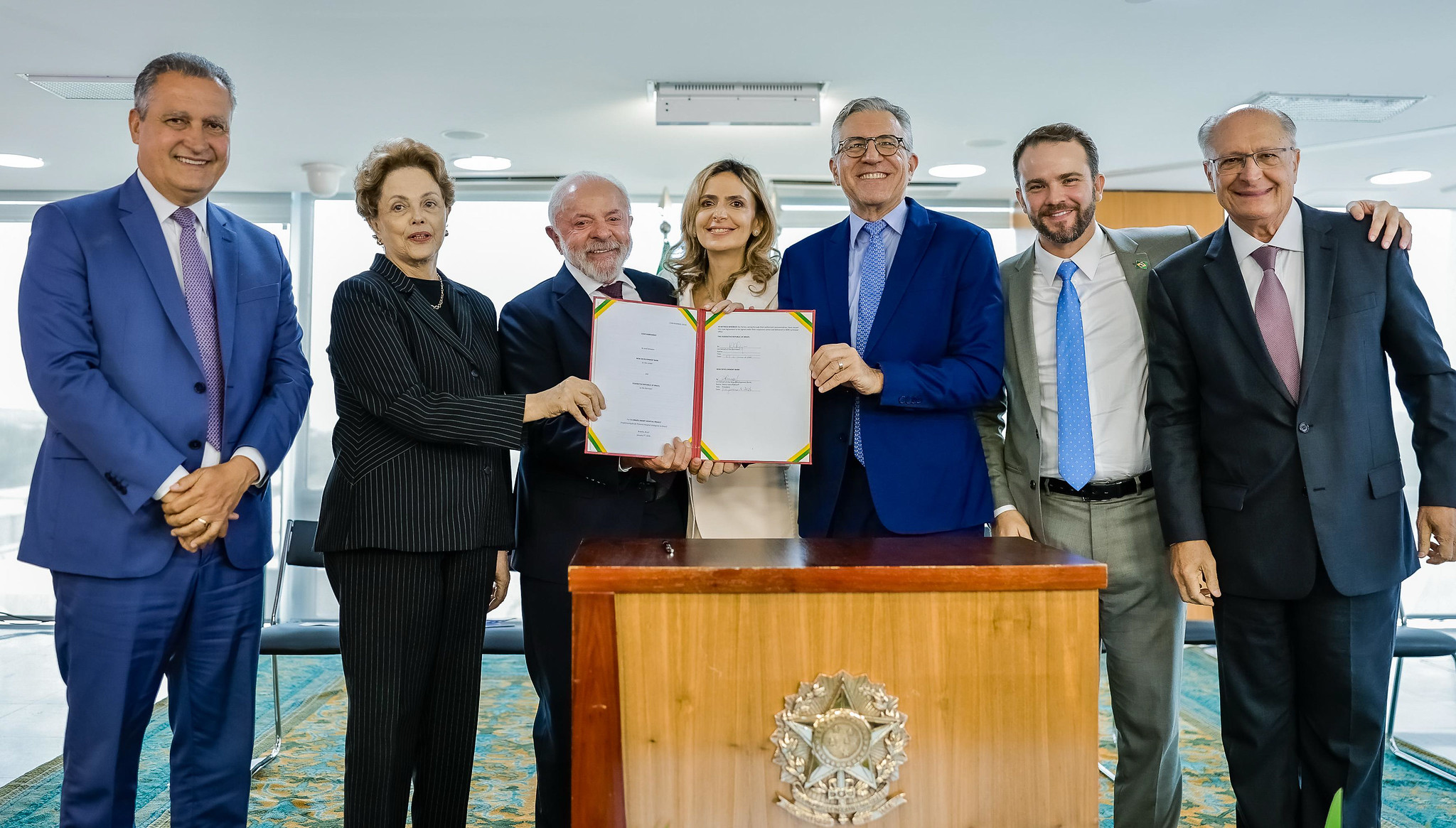 Presidente Lula durante cerimônia de anúncio da Rede Nacional de Hospitais e Serviços Inteligentes do SUS e de assinatura do contrato de empréstimo do NDB para implantação do primeiro Hospital Inteligente do Brasil