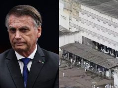 Montagem de fotos do ex-presidente Jair Bolsonaro (PL) e da Papudinha