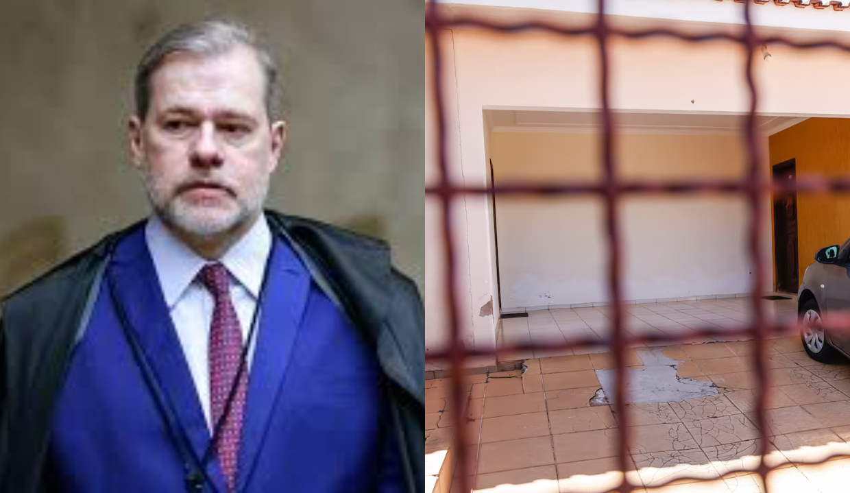 Montagem de fotos do ministro Dias Toffoli e da casa do irmão dele