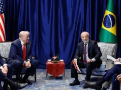 O presidente Luiz Inácio Lula da Silva e o presidente dos Estados Unidos, Donald Trump, em encontro anterior