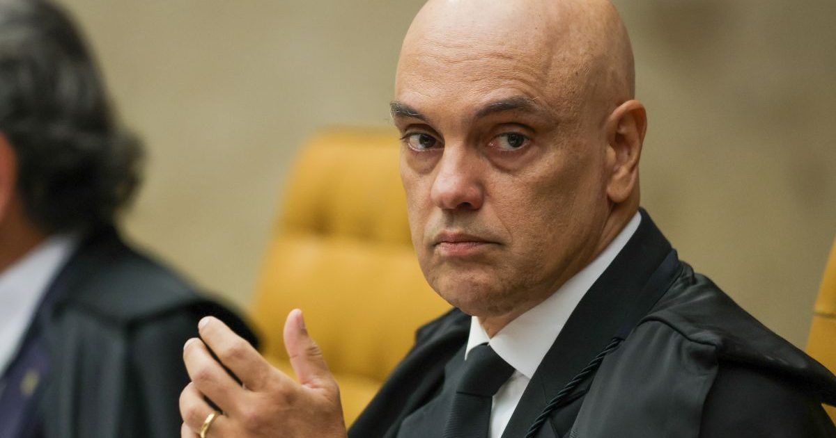 O ministro Alexandre de Moraes, do Supremo Tribunal Federal, sério