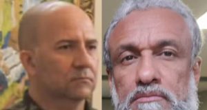 tenente-coronel do Exército Hélio Ferreira Lima e do agente da Polícia Federal Wladimir Matos Soares sérios em montagem de duas fotos