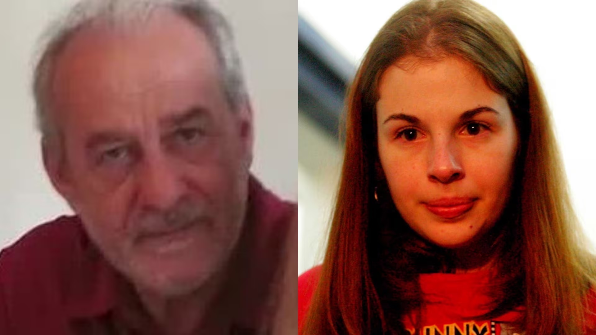 Miguel Abdalla Netto e Suzane von Richthofen sérios em montagem de duas fotos