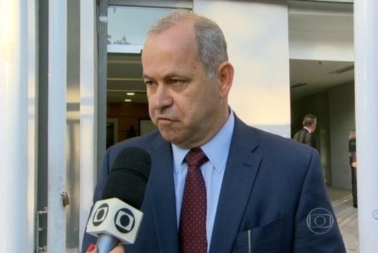 O ex-conselheiro do TCE-RJ (Tribunal de Contas do Estado do Rio de Janeiro), Domingos Brazão, dando entrevista para a Globo