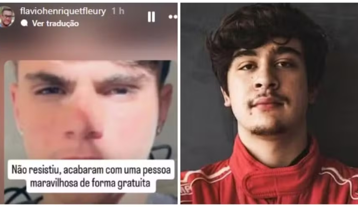 Montagem de fotos de post de tio de Rodrigo Castanheira e Pedro Turra