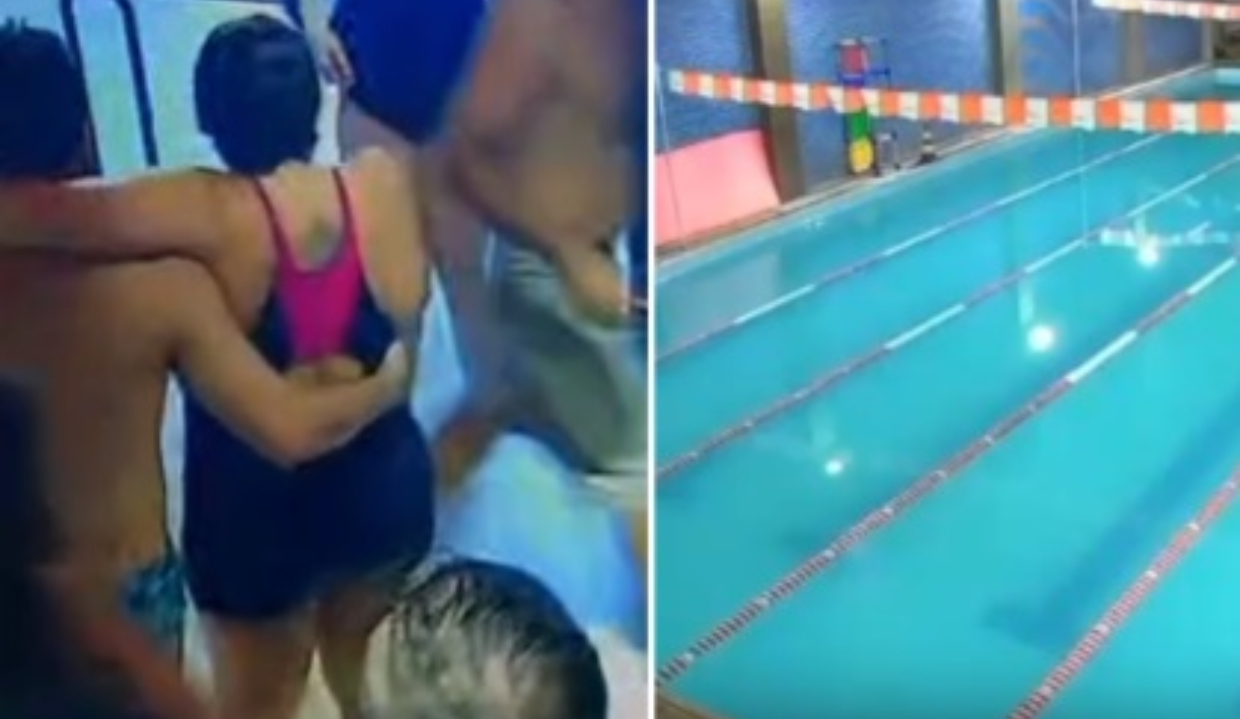 professora Juliana Faustino Bassetto já passando mal em montagem de duas fotos