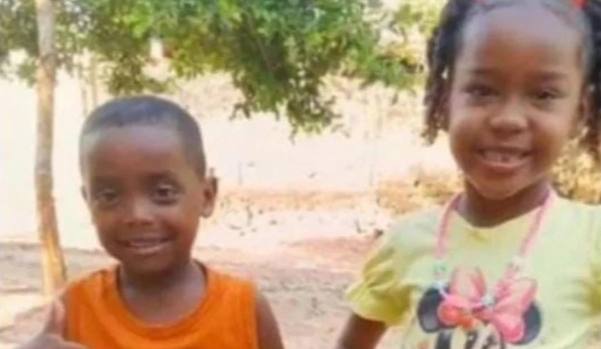 Ágatha Isabelly, de 6 anos, e Allan Michael, de 4