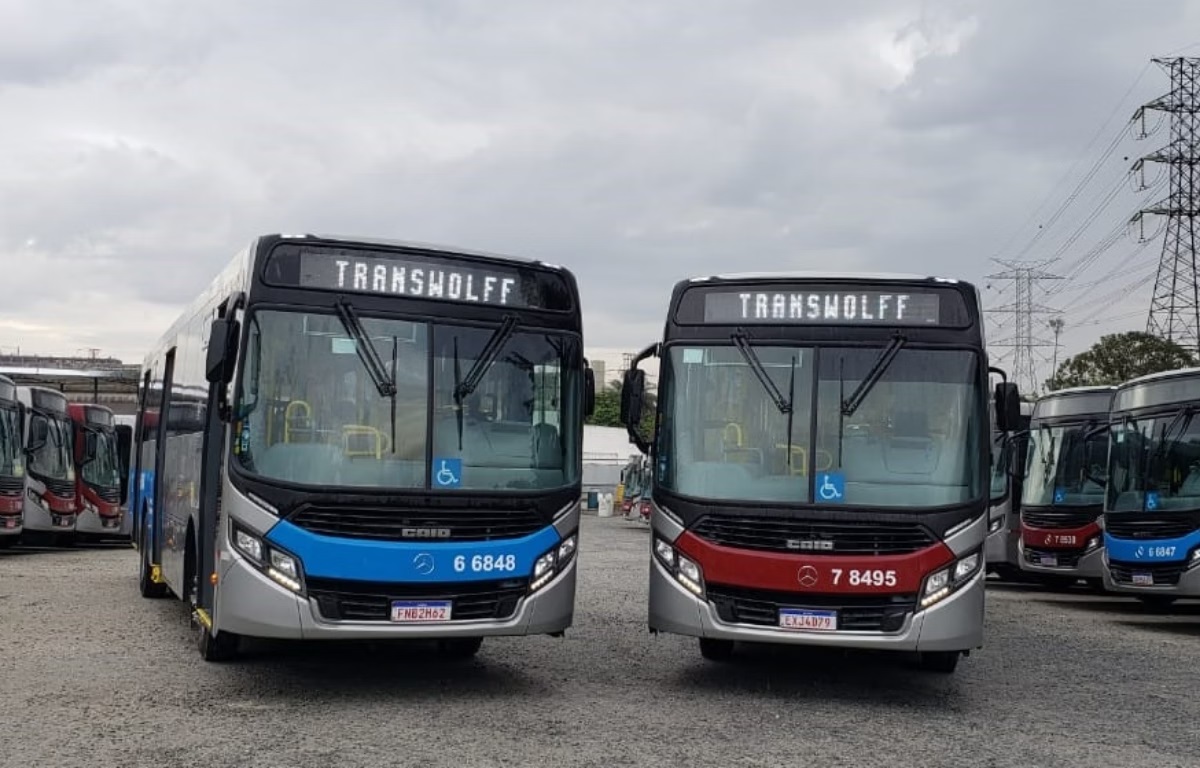 Dois ônibus da Transwolff